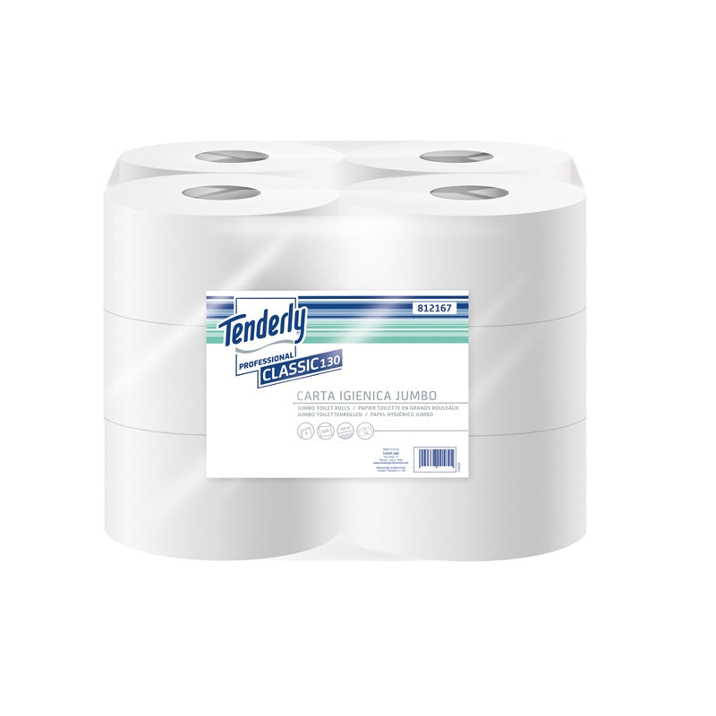 Papel higiénico Mini Jumbo Classic antiobstrucción 130mt- 12 unidades