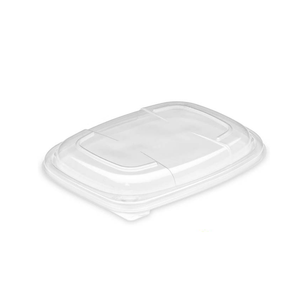 Envases negros de PP desechables y reciclables con tapa antiniebla