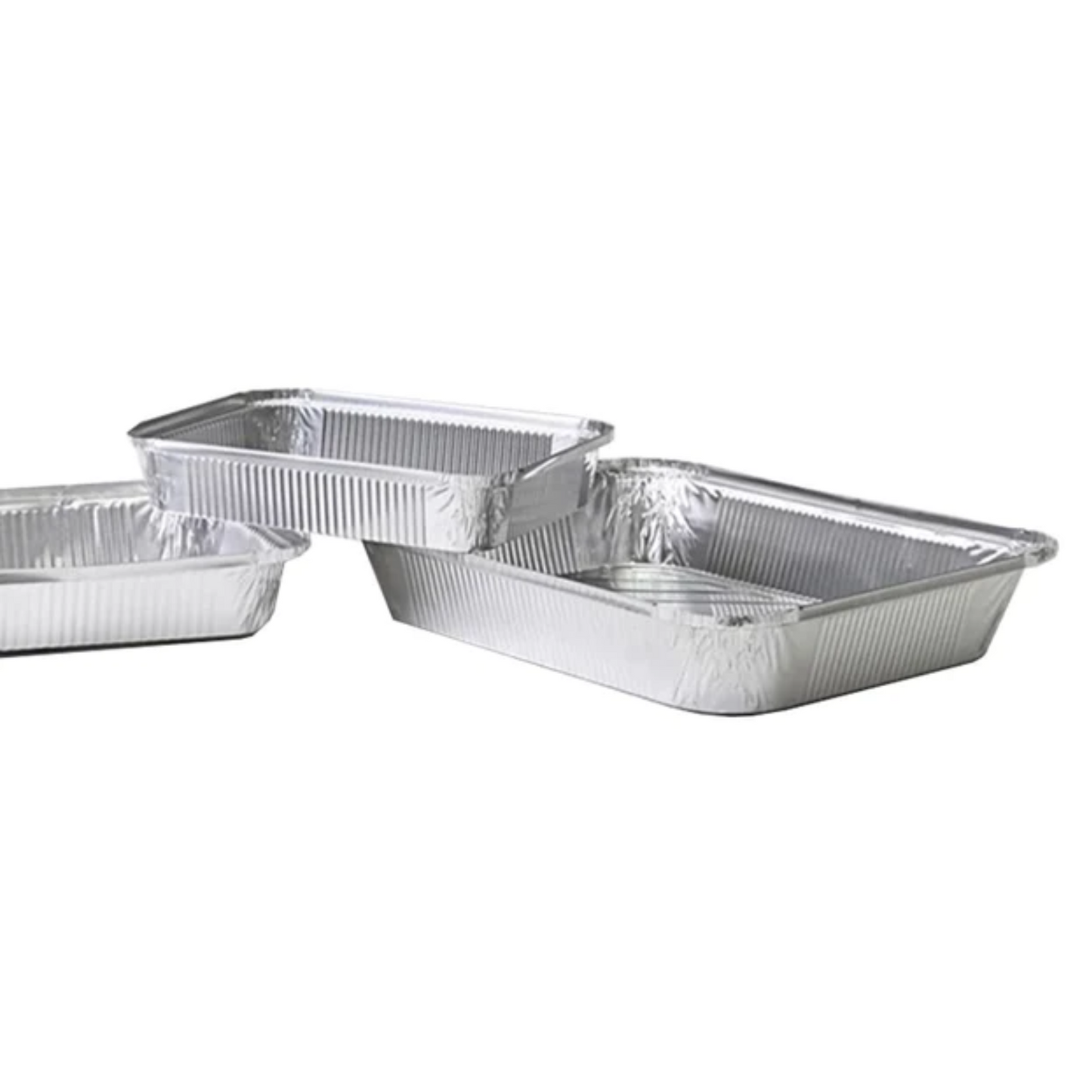 Contenedores de aluminio con bordes + tapa en cartón aluminio - Comodidad y conservación para uso alimentario