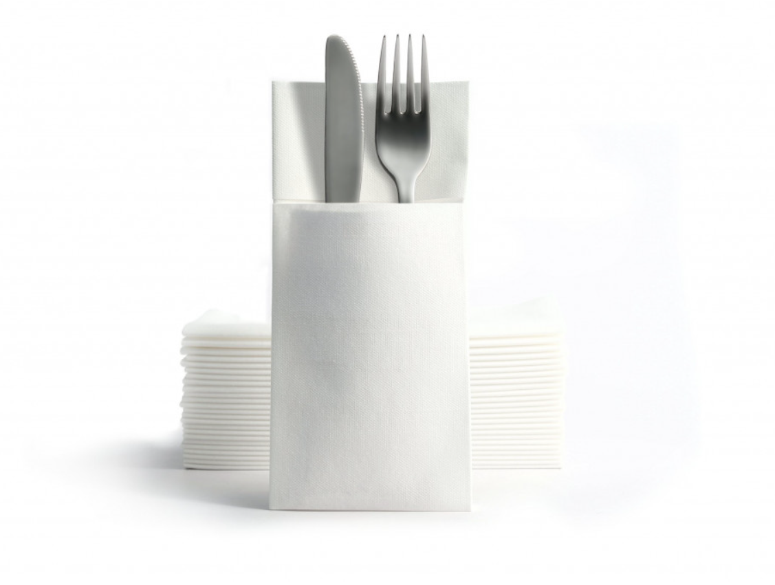 Tovagliolo con Tasca Portaposate in Airlaid – Eleganza e Praticità per la Tavola