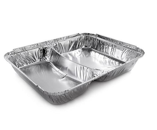 Contenedores de aluminio con bordes + tapa en cartón aluminio - Comodidad y conservación para uso alimentario