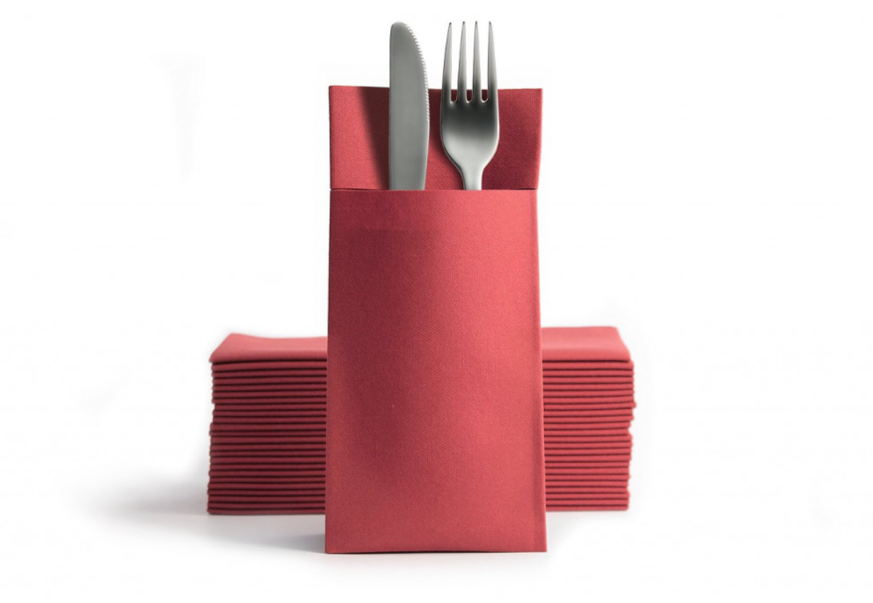 Tovagliolo con Tasca Portaposate in Airlaid – Eleganza e Praticità per la Tavola
