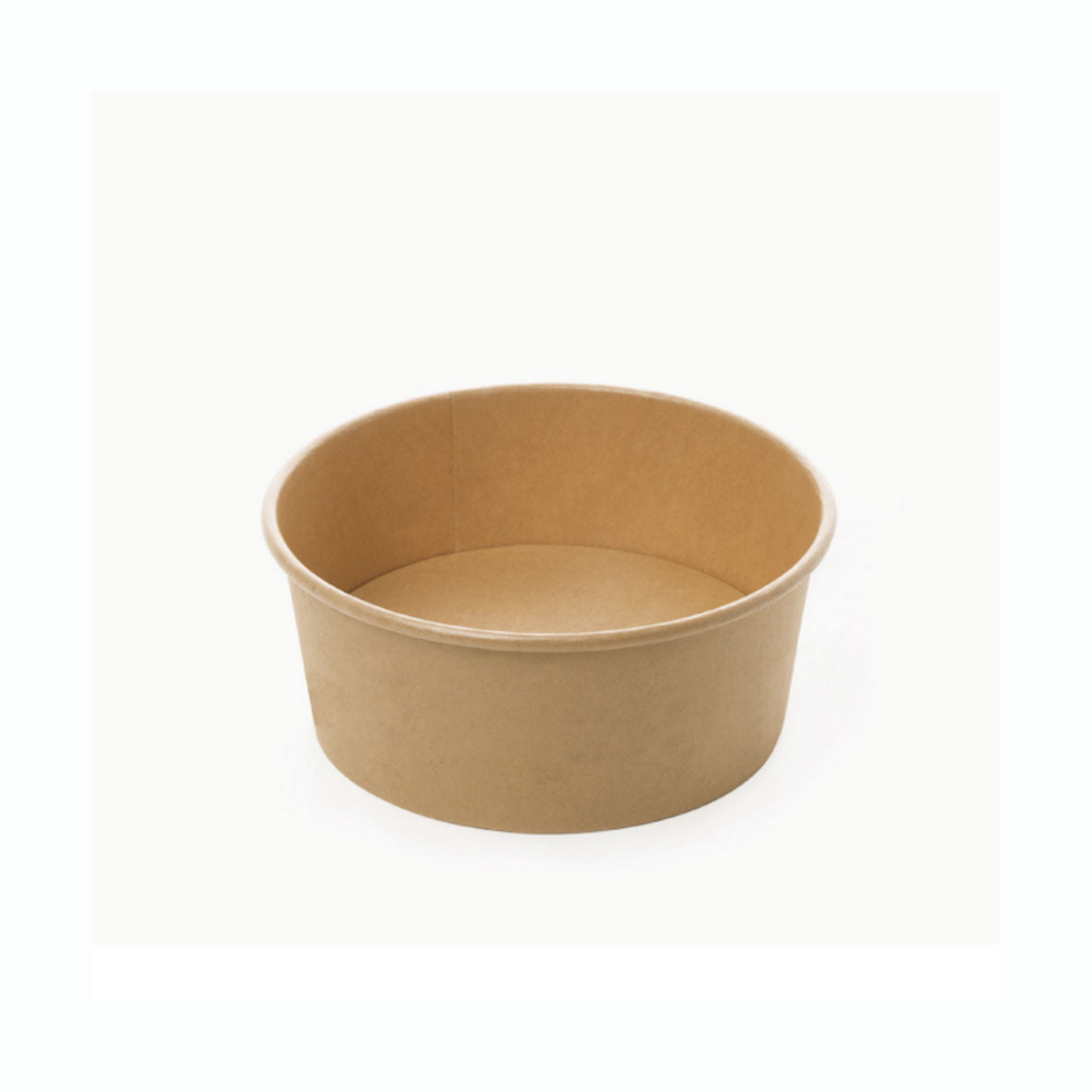Recipiente para poke y ensalada en papel kraft habana