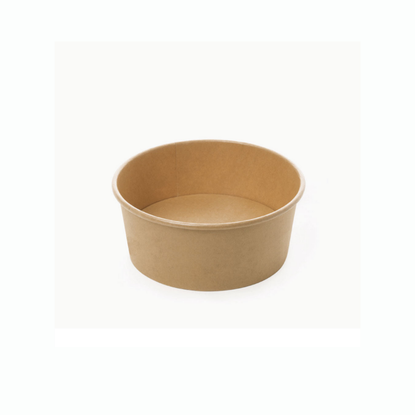 Recipiente para poke y ensalada en papel kraft habana