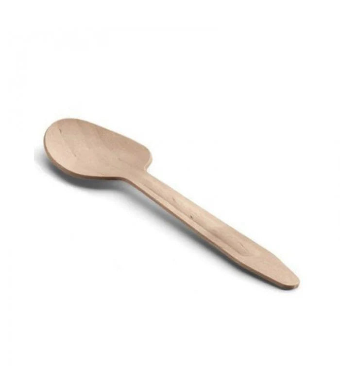 Cucharas desechables de madera de abedul de 11 cm - 1000 unidades