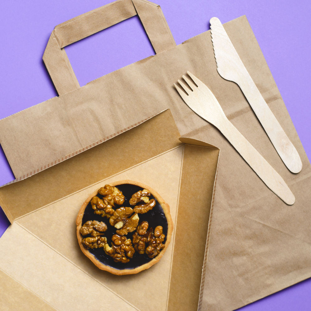 Shoppers in Carta Avana per Take Away – Confezione da 200 Pezzi