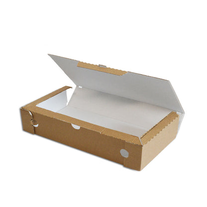 Scatole per asporto alimenti e friggitoria in cartoncino avana