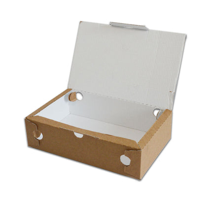 Scatole per asporto alimenti e friggitoria in cartoncino avana