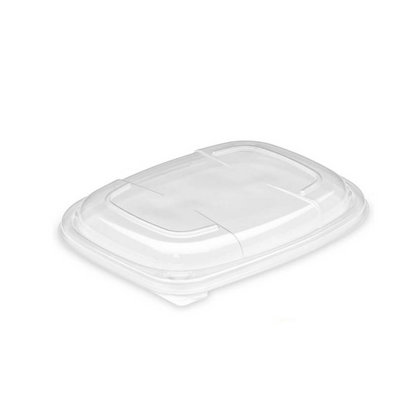 Envases negros de PP desechables y reciclables con tapa antiniebla