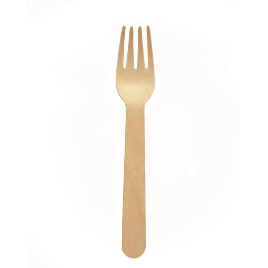 Forchette Monouso in Legno di Betulla 16 cm - 1000 pezzi