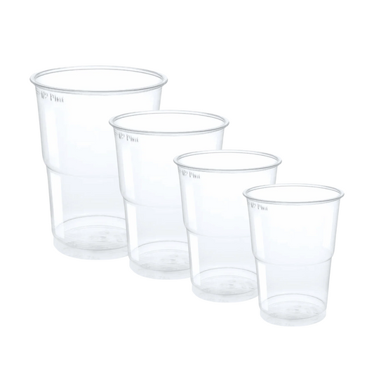 Bicchieri in R-PET Trasparenti e Resistenti – 100% Riciclabili