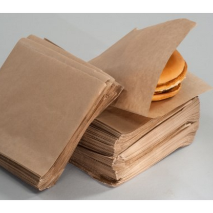 Sacchetti in carta kraft antigrasso avana Kebab 19x19cm - 1000 pezzi
