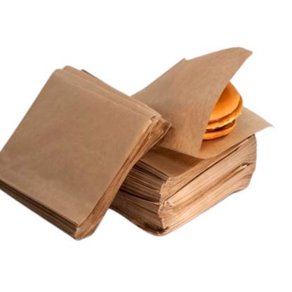 Sacchetti in carta kraft antigrasso avana Kebab 19x19cm - 1000 pezzi