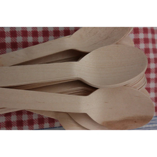 Cucchiai Monouso in Legno di Betulla 16 cm - 1000 pezzi