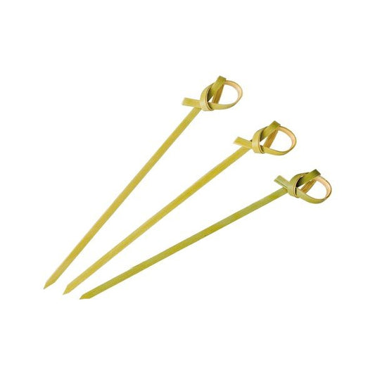 Spiedini con Nodo in Legno di Bamboo – Eleganza e Sostenibilità per i Tuoi Aperitivi