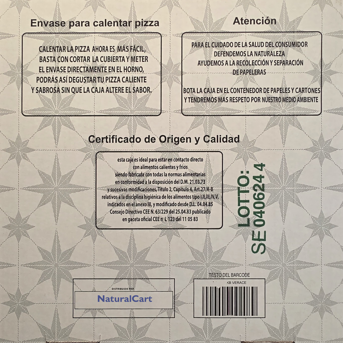 Scatole Pizza con Stampa Fantasia – Modello Americano