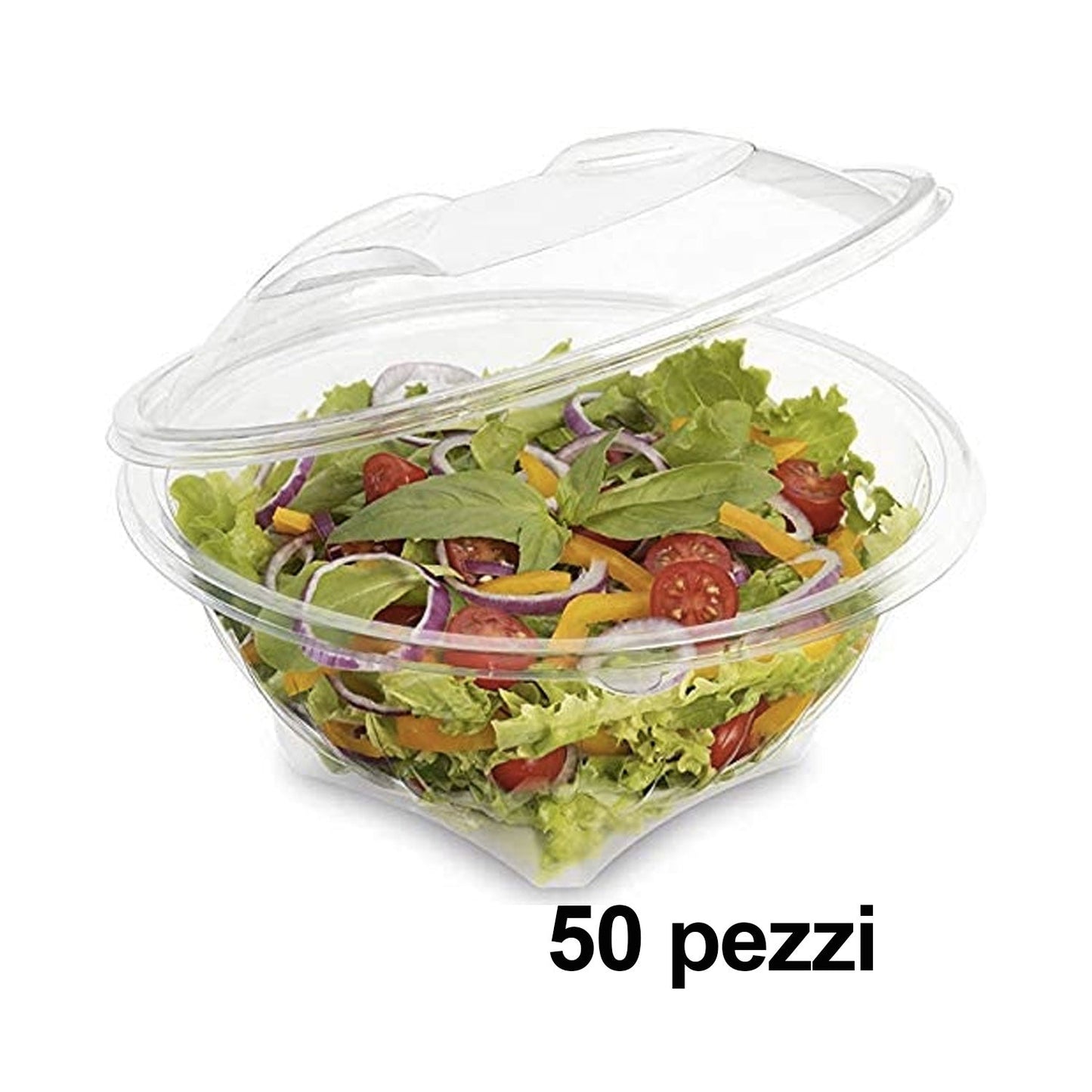 Insalatiere trasparenti con coperchio ermetico