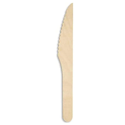Coltelli Monouso in Legno di Betulla 16 cm - 1000 pezzi