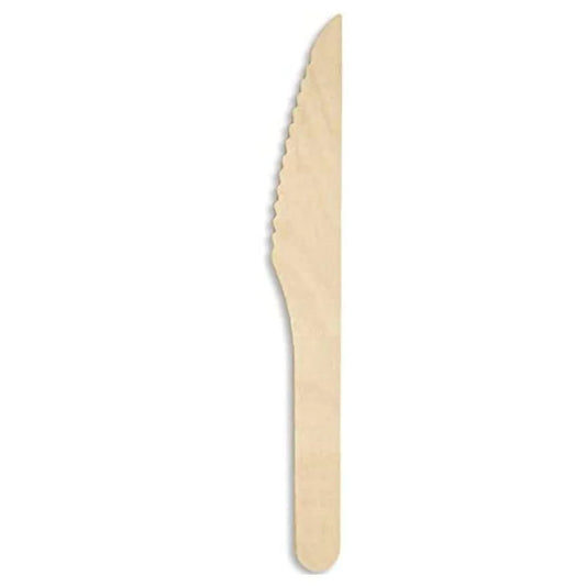 Coltelli Monouso in Legno di Betulla 16 cm - 1000 pezzi